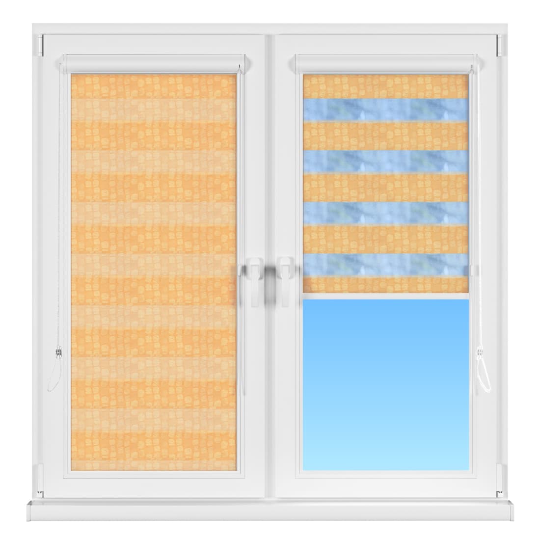 INTEGRA BOX DUO Рулонные тканевые шторы Linen 02 Зебра, День-ночь